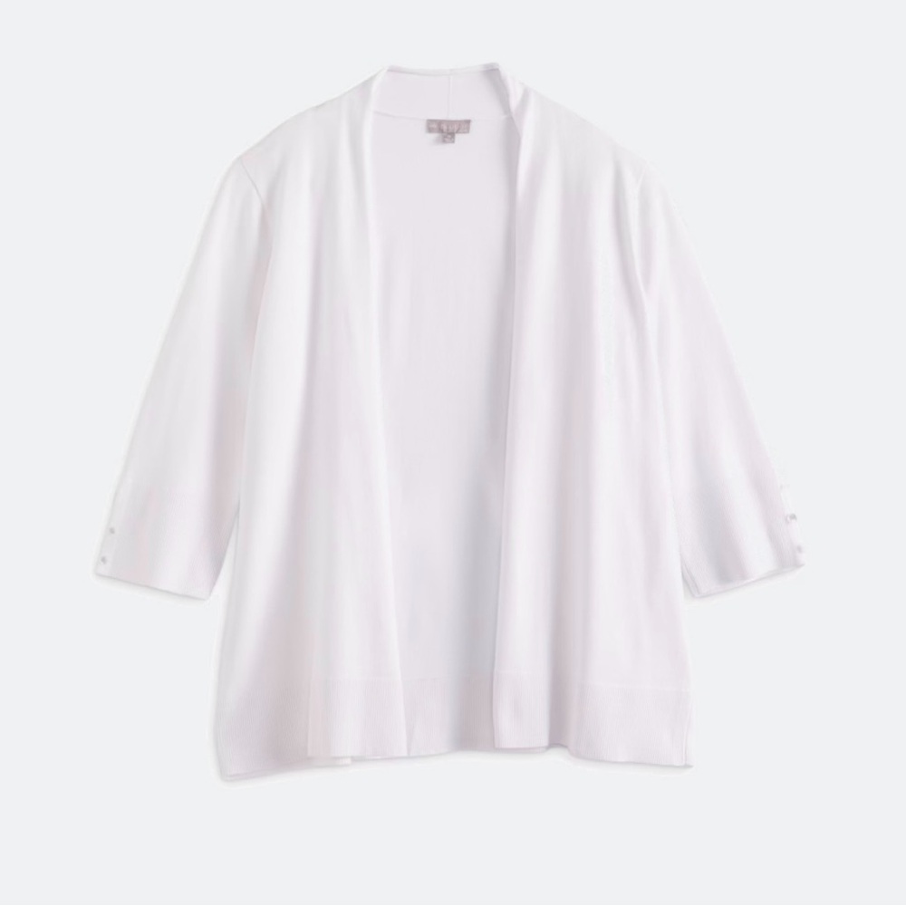 Elegant White Women's Cardigan